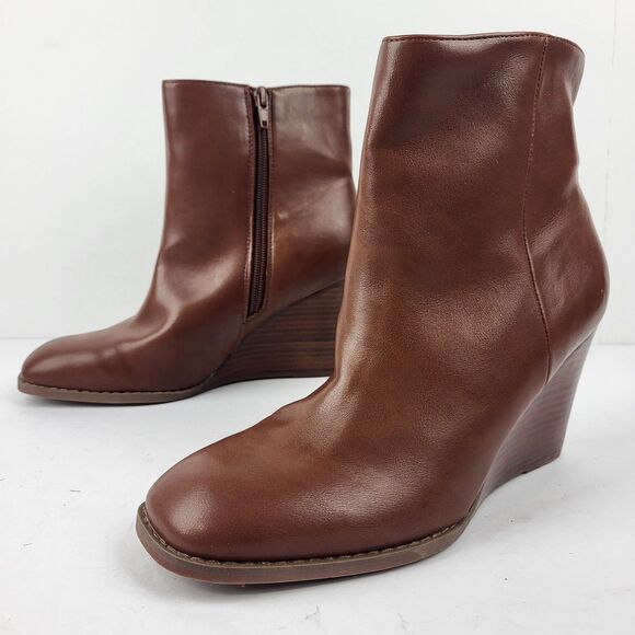 Dolce Vita Women’s Rupart Wedge Heel Booties Brown 9 - Picture 1 of 11
